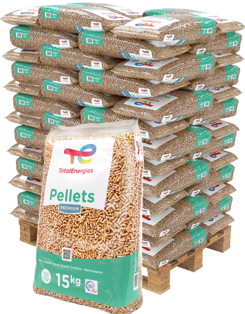 GranulĂ©s de bois Pellets Premium de TotalEnergies